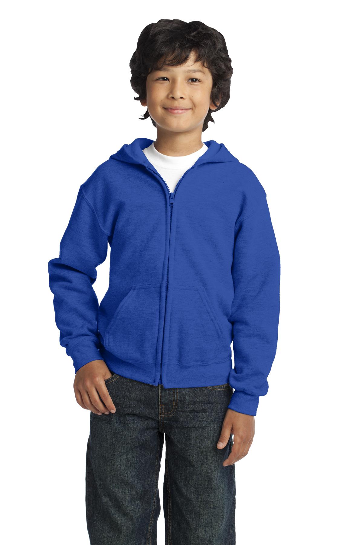 Gildan® Youth Heavy Blend™ Full-Zip Hooded Sweatshirt. 18600B