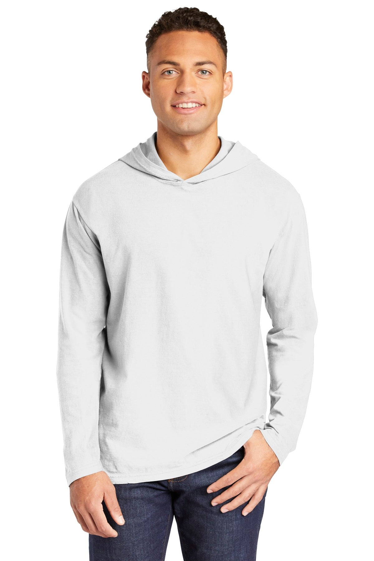 COMFORT COLORS ® Heavyweight Ring Spun Long Sleeve Hooded Tee. 4900