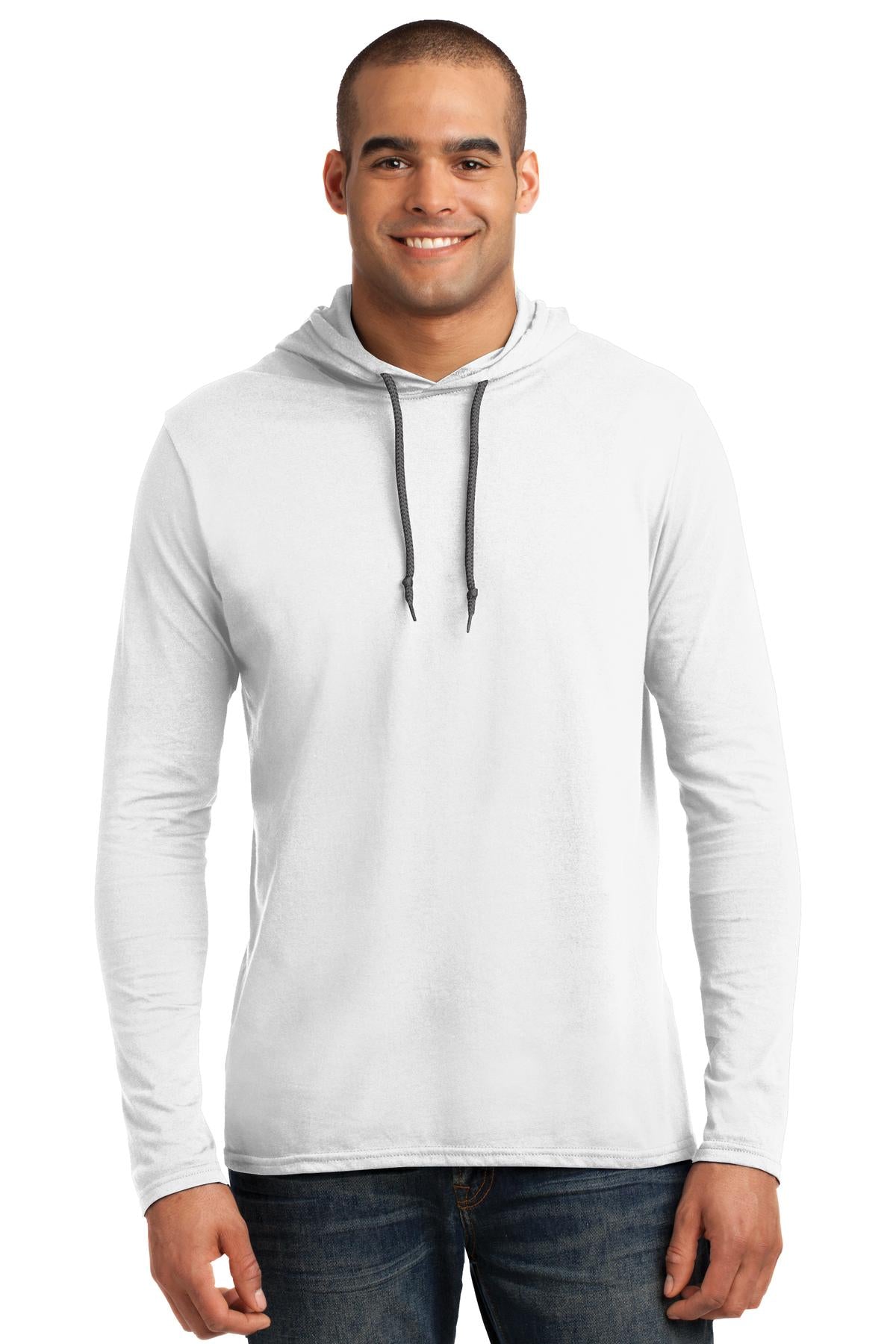 Gildan® 100% Combed Ring Spun Cotton Long Sleeve Hooded T-Shirt. 987