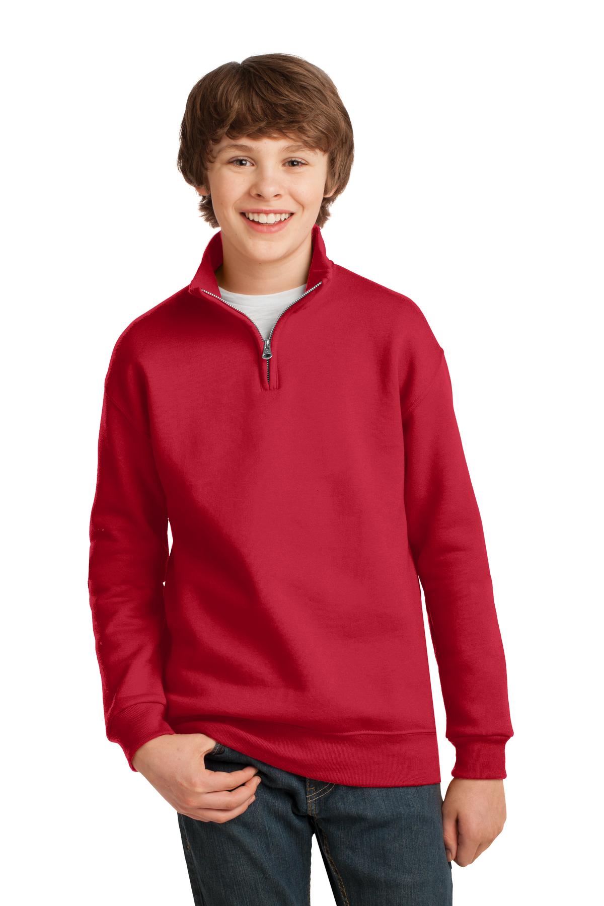 JERZEES® Youth NuBlend® 1/4-Zip Cadet Collar Sweatshirt. 995Y