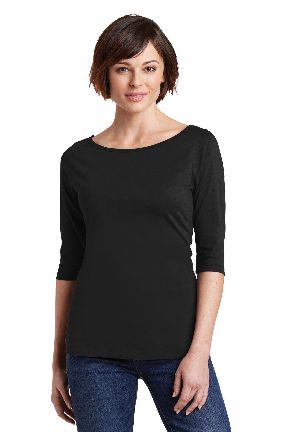 District® Women's Perfect Weight® 3/4-Sleeve Tee. DM107L