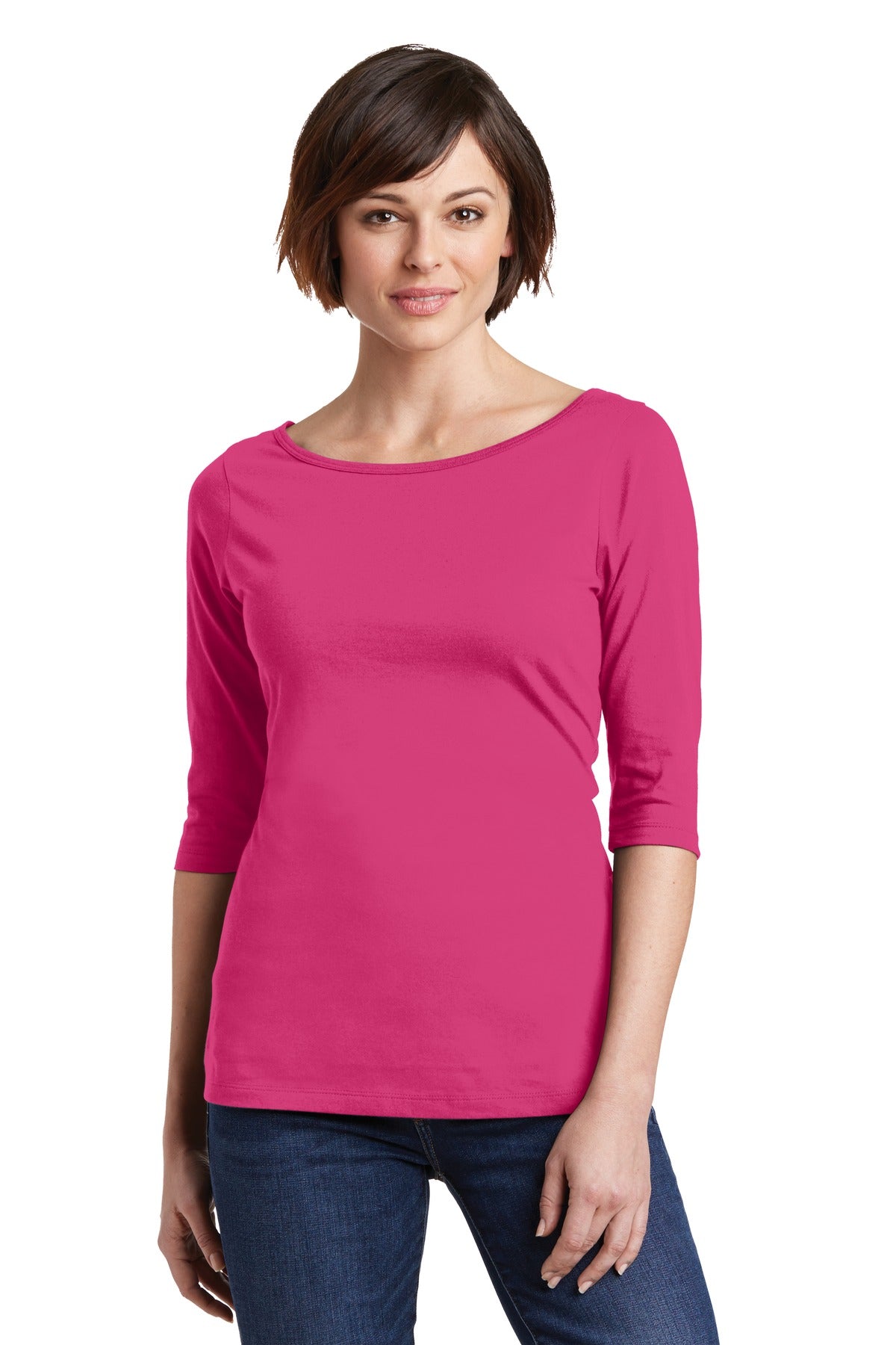 District® Women's Perfect Weight® 3/4-Sleeve Tee. DM107L
