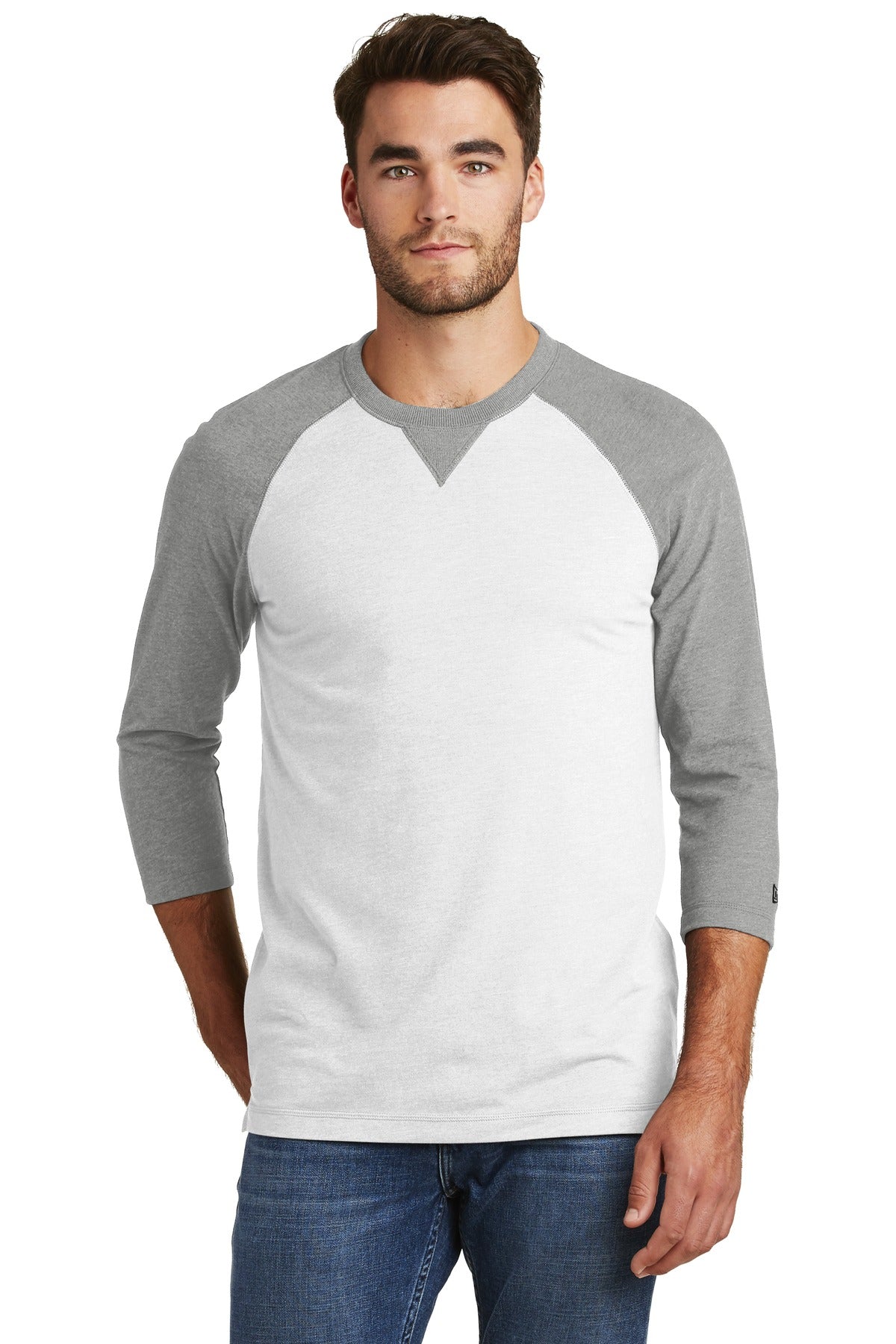 New Era ® Sueded Cotton Blend 3/4-Sleeve Baseball Raglan Tee. NEA121