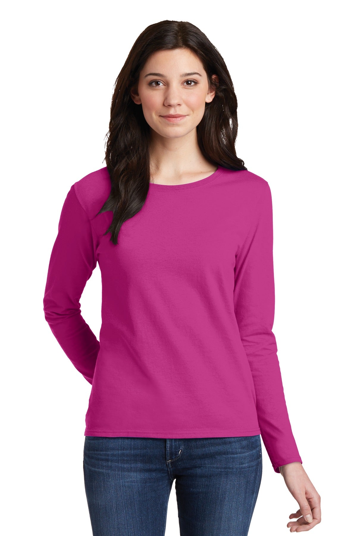 Gildan® Ladies Heavy Cotton™ 100% Cotton Long Sleeve T-Shirt. 5400L