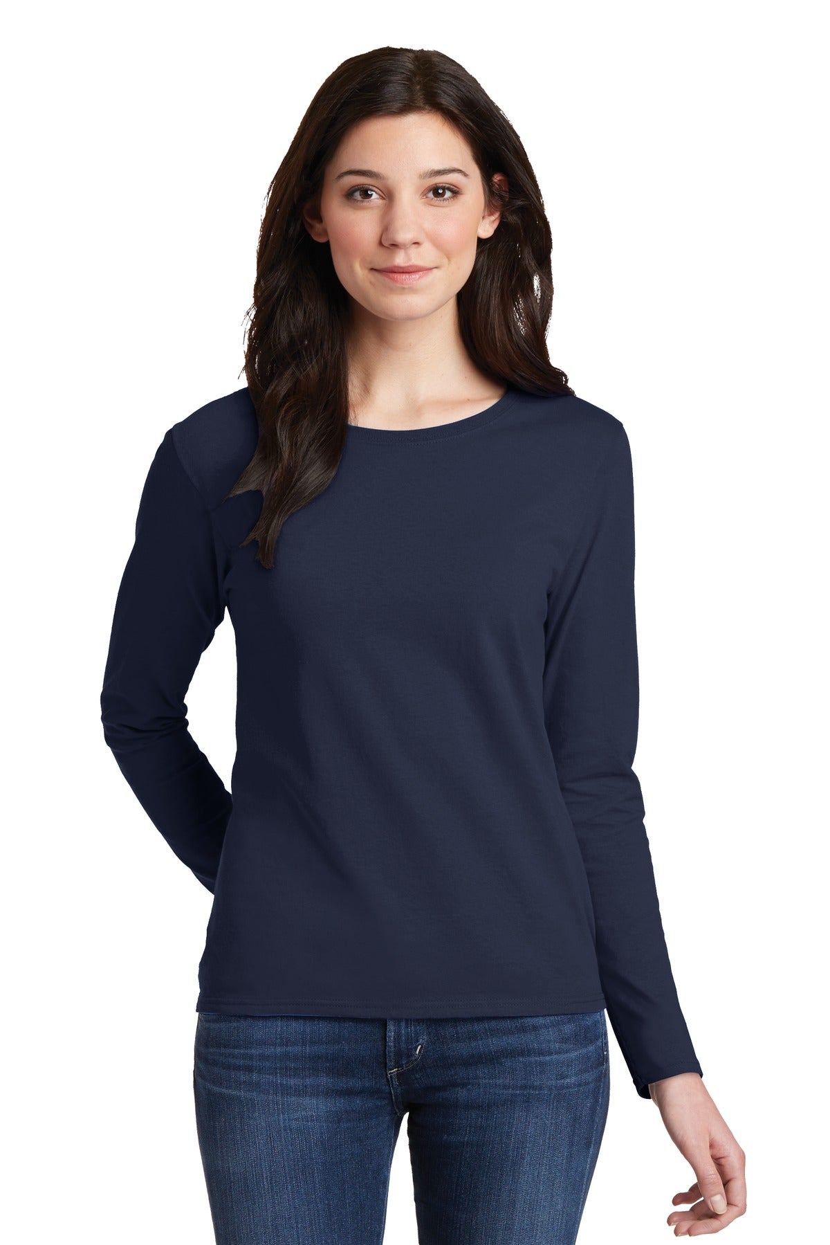 Gildan® Ladies Heavy Cotton™ 100% Cotton Long Sleeve T-Shirt. 5400L