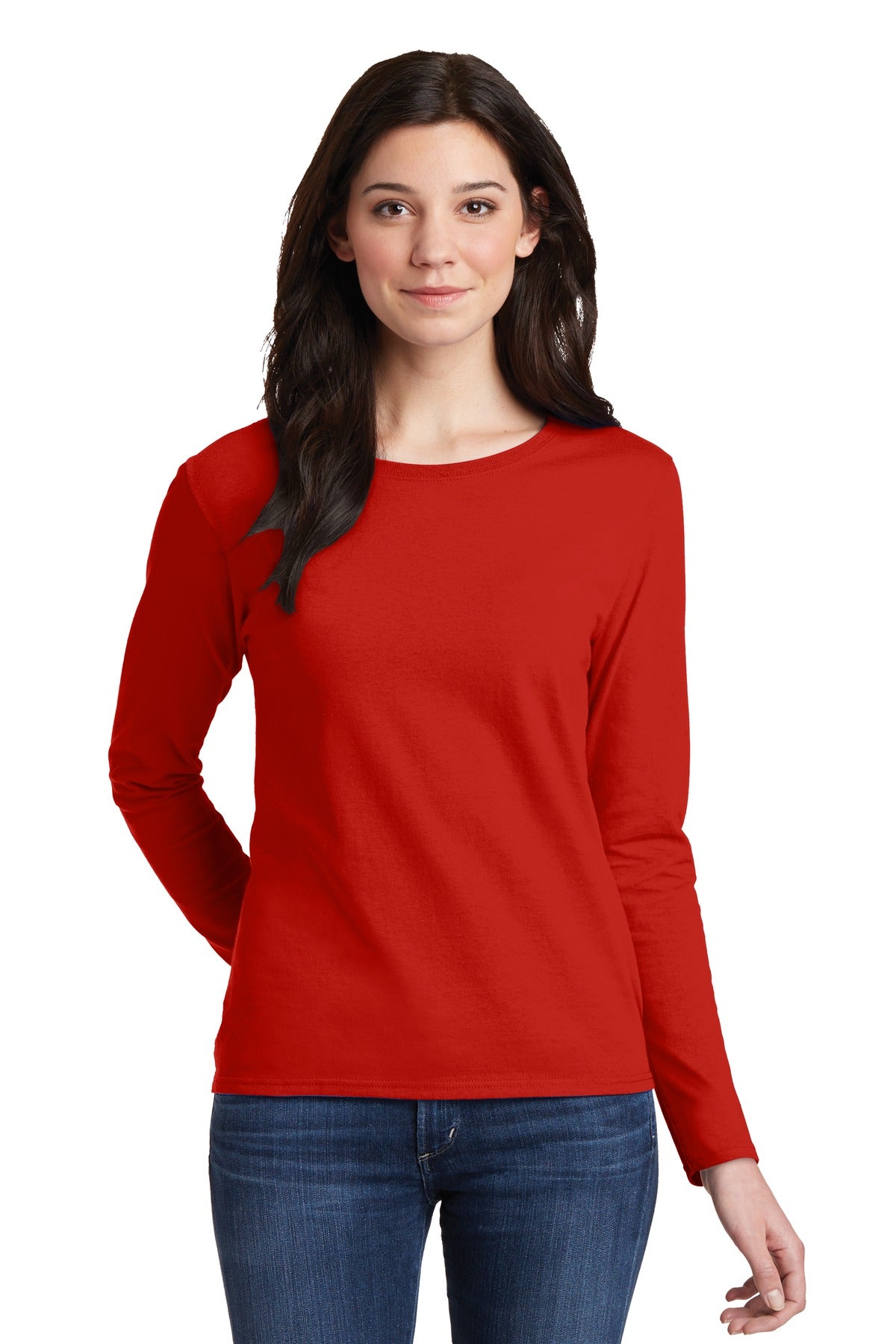 Gildan® Ladies Heavy Cotton™ 100% Cotton Long Sleeve T-Shirt. 5400L
