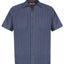 Red Kap® Long Size, Short Sleeve Striped Industrial Work Shirt. CS20LONG