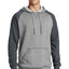 District® Young Mens Lightweight Fleece Raglan Hoodie.  DT196