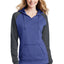 District® Women's Lightweight Fleece Raglan Hoodie.  DT296