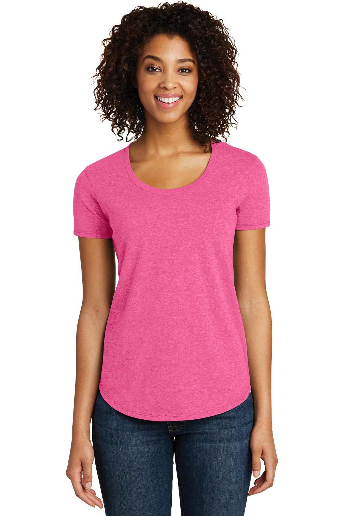 District® Women's Fitted Very Important Tee® Scoop Neck. DT6401