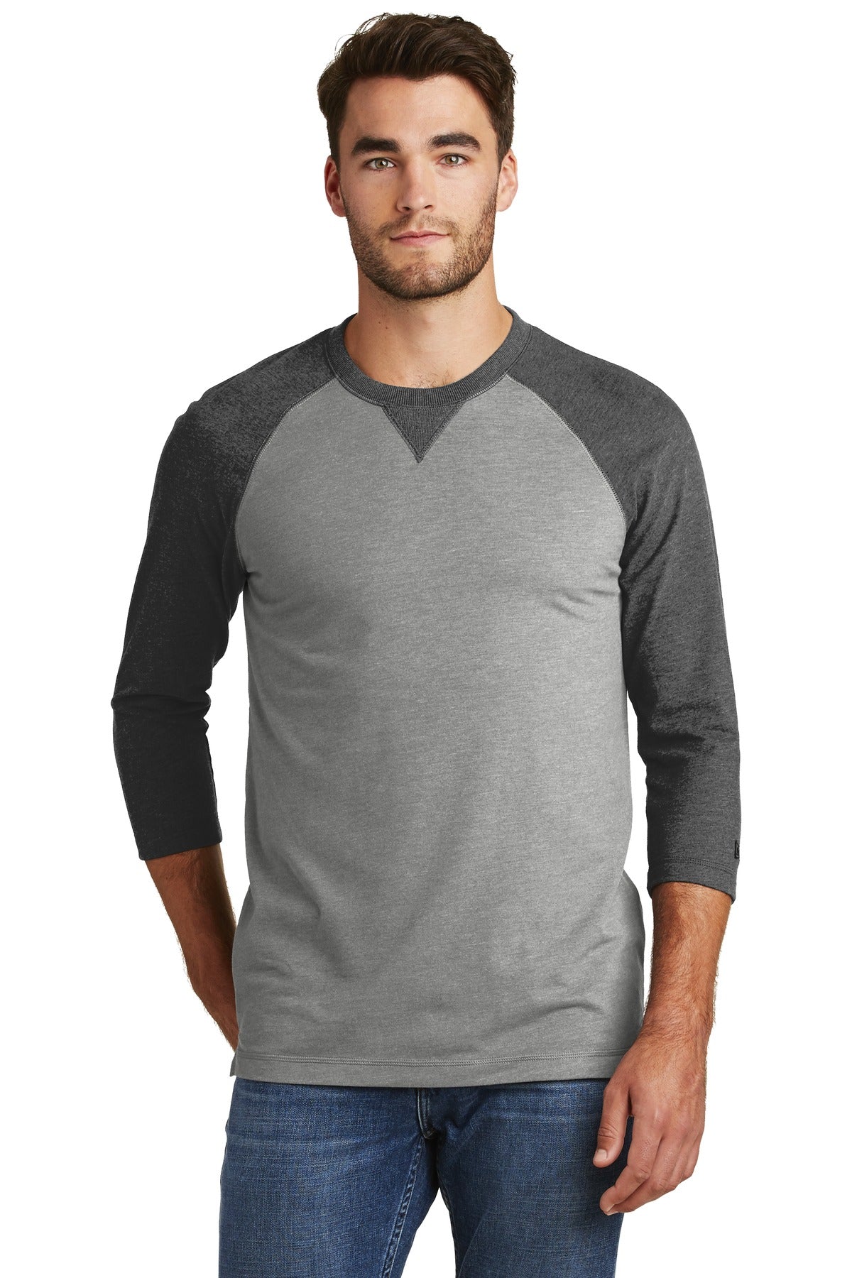 New Era ® Sueded Cotton Blend 3/4-Sleeve Baseball Raglan Tee. NEA121