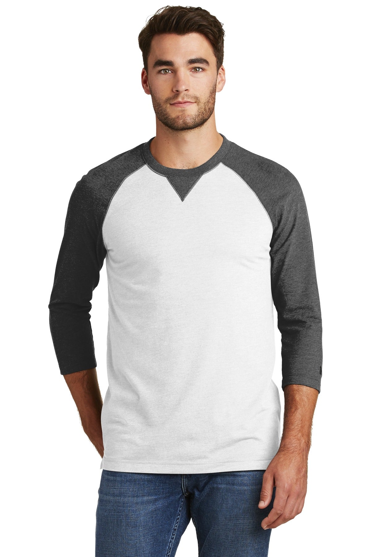 New Era ® Sueded Cotton Blend 3/4-Sleeve Baseball Raglan Tee. NEA121
