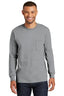 Port & Company® Tall Long Sleeve Essential Pocket Tee. PC61LSPT
