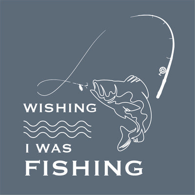 WISHING I WAS FISHING Texas Lake Fisherman Tee